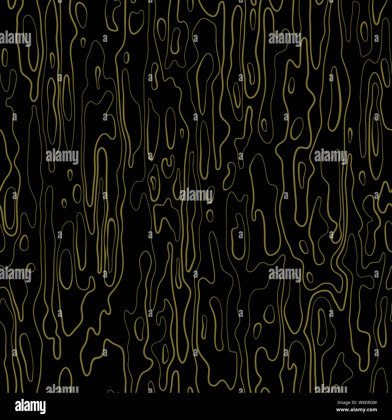 Abstract seamless vector background texture. Surface avec ondulations. Golden, isolées de fond noir Banque D'Images