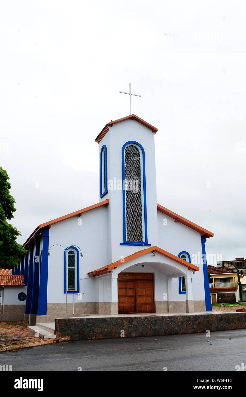 Dans l'intérieur de l'église du brésil Banque D'Images