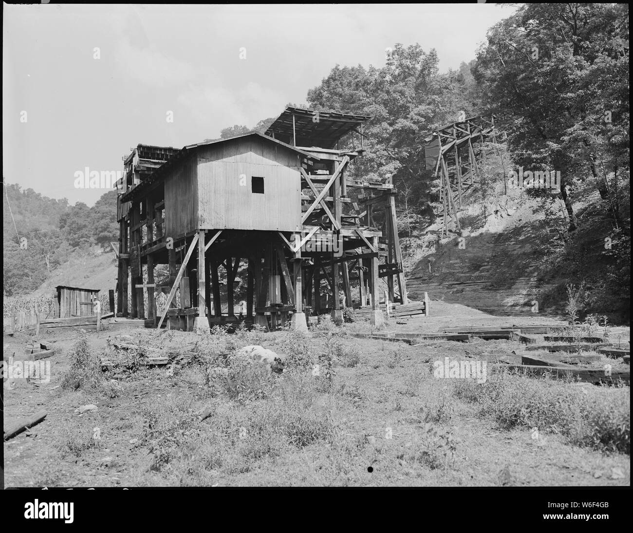 Tipple abandonnés. Cary, Bell County (Kentucky). Banque D'Images