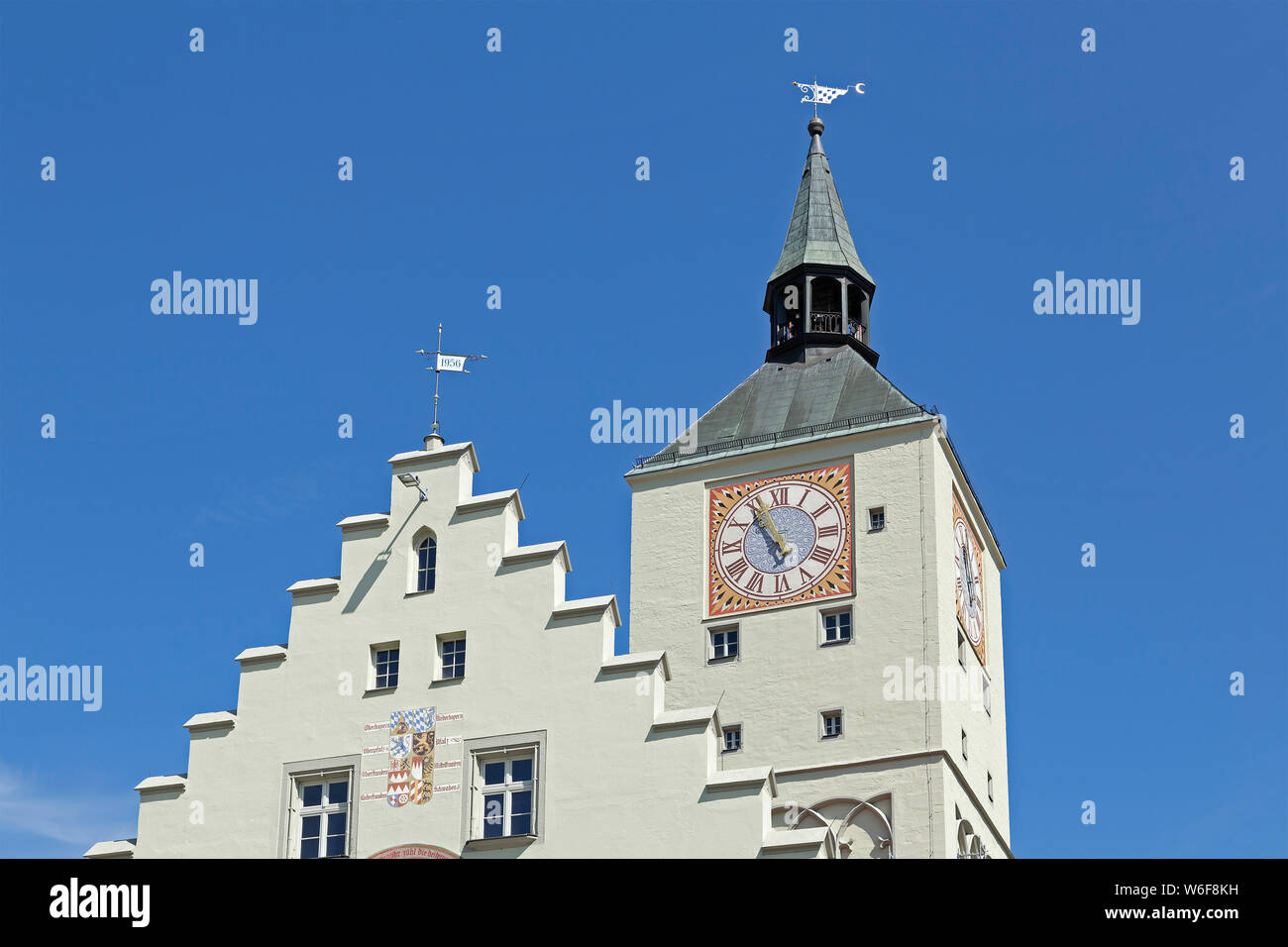 Mairie, Deggendorf, forêt de Bavière, Thuringe, Allemagne Banque D'Images