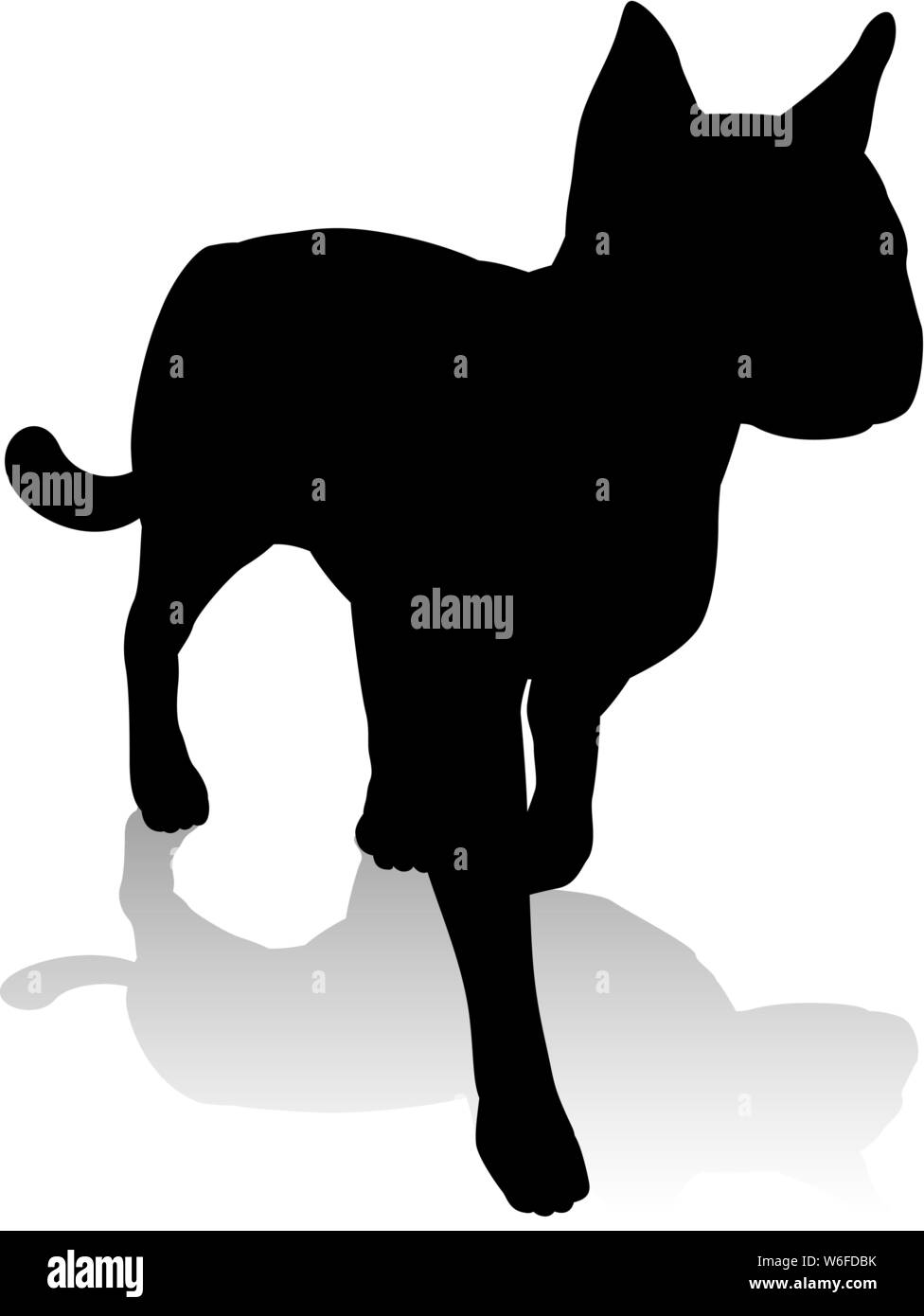 Silhouette de chat Animal Illustration de Vecteur