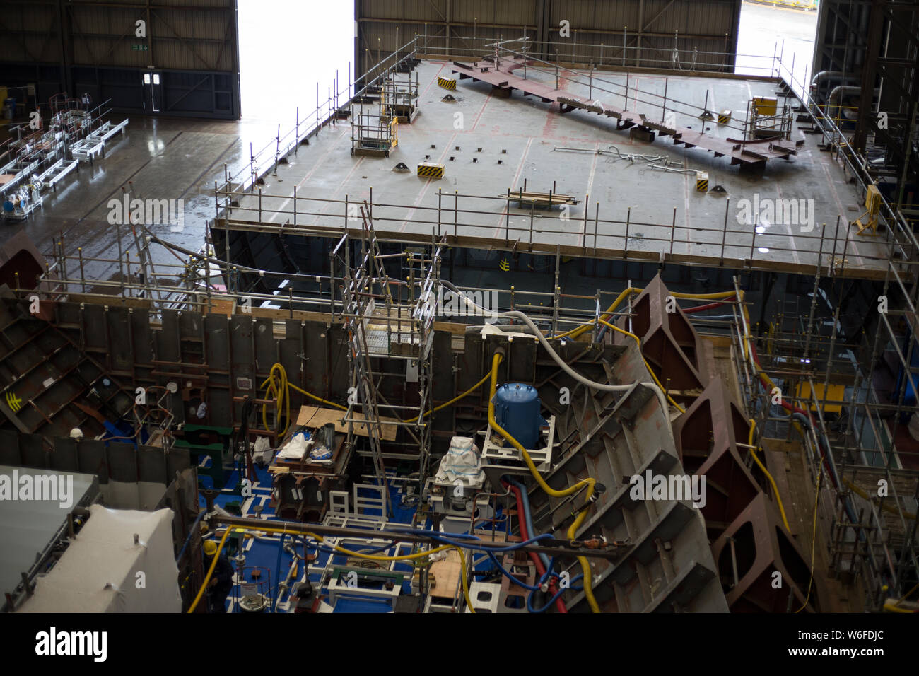 Le bâtiment de 1 re-dans-classe 26 Type de navire de combat à l'échelle mondiale, le HMS Glasgow, à Govan, BAE Systems, à Glasgow, en Écosse, le 11 juillet 2019. Banque D'Images