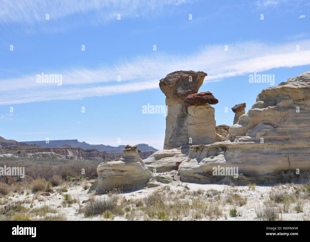 Wahweap hoodoos dans l'Utah Banque D'Images