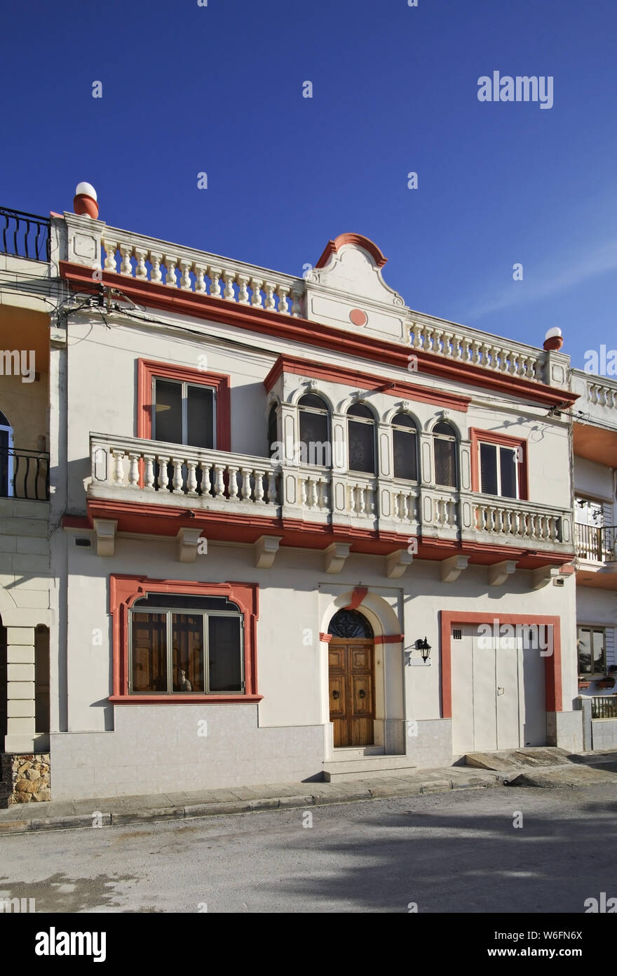 Zurrieq, iz-zurrieq, rue, maison, maison, architecture, façade, bâtiment, extérieur, nouveau, moderne, décor, vue, scène, ville, ville, maltais, Malte, iż- Banque D'Images