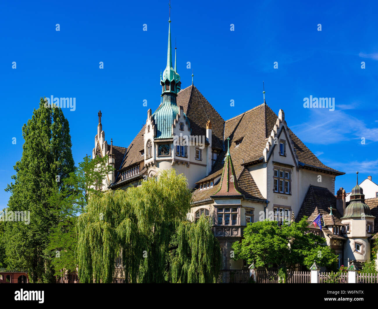 Lycée des Pontonniers, international high school, Strasbourg, Alsace, France, Europe, Banque D'Images