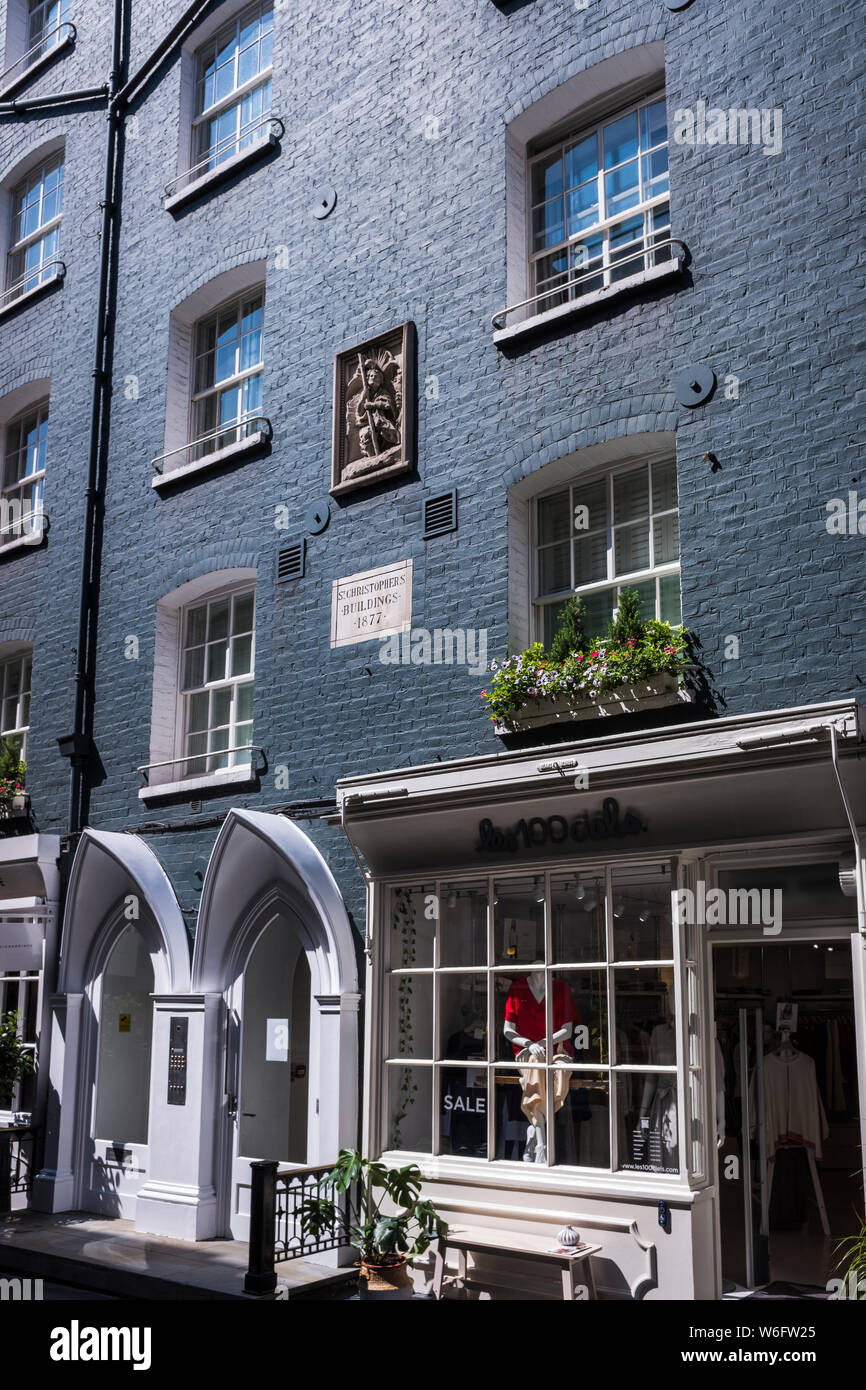 Saint Christopher's Place Shopping & restauration trimestre, Londres, Angleterre, Royaume-Uni Banque D'Images