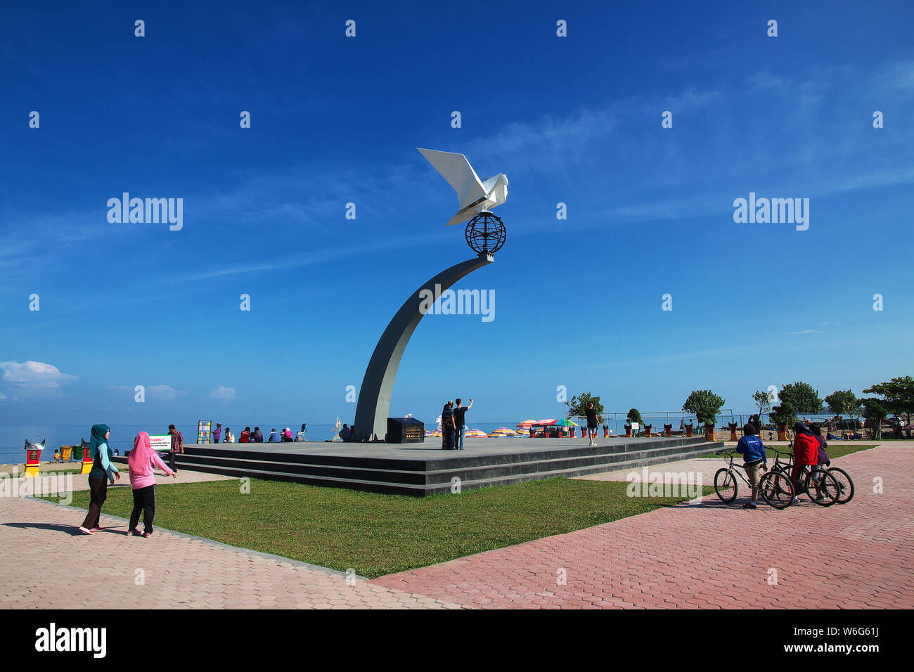 Le monument dans la ville de Padang, Indonésie Banque D'Images