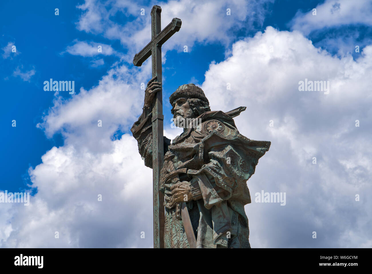 Monument de Vladimir le Grand sur place Borovitskaya Banque D'Images