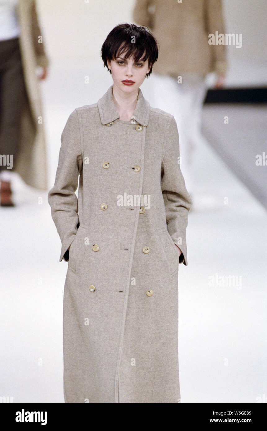 La semaine de la mode, Margaret Howell fashion show au Musée d'Histoire Naturelle. 27 février 1997. Banque D'Images