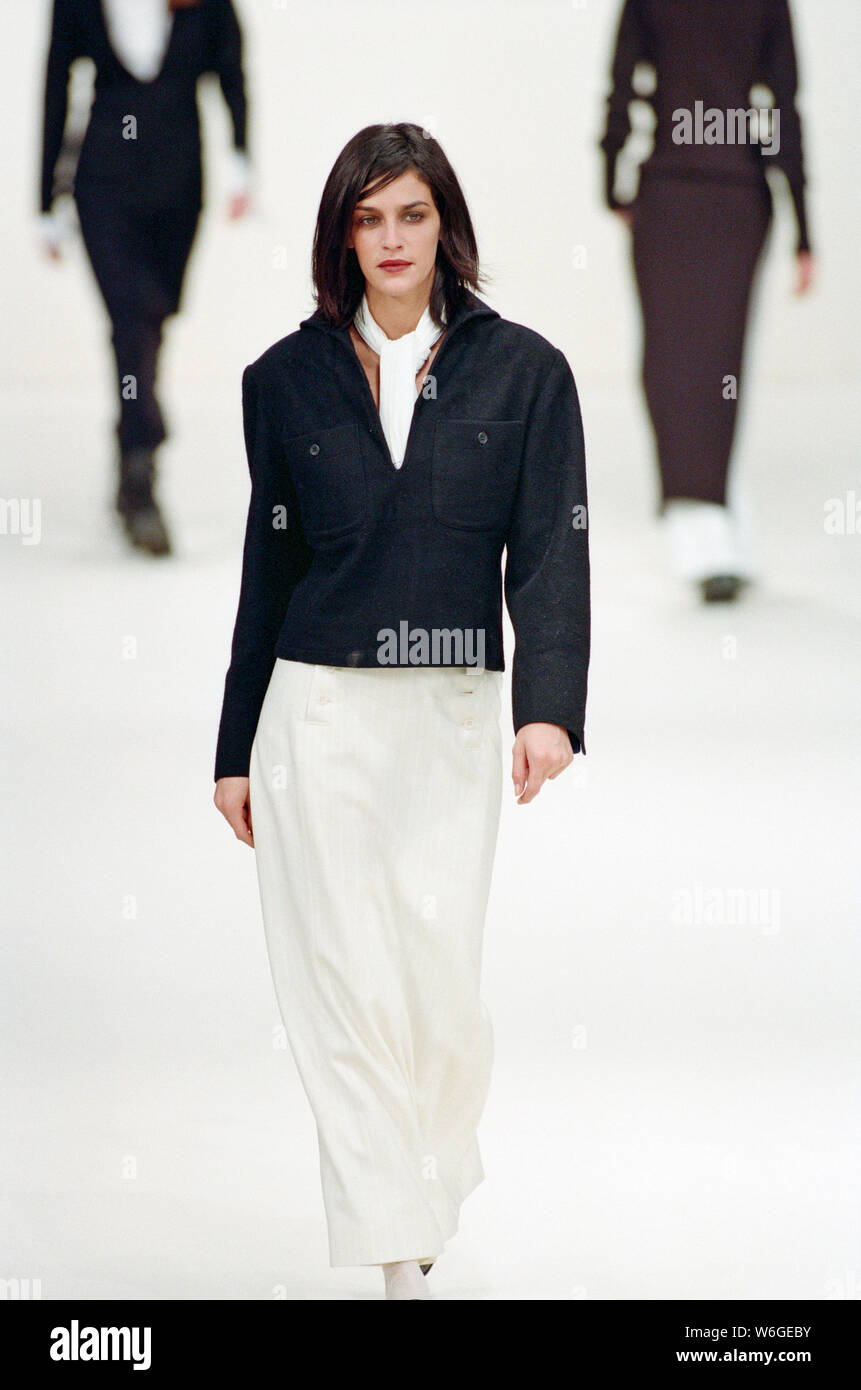 La semaine de la mode, Margaret Howell fashion show au Musée d'Histoire Naturelle. 27 février 1997. Banque D'Images