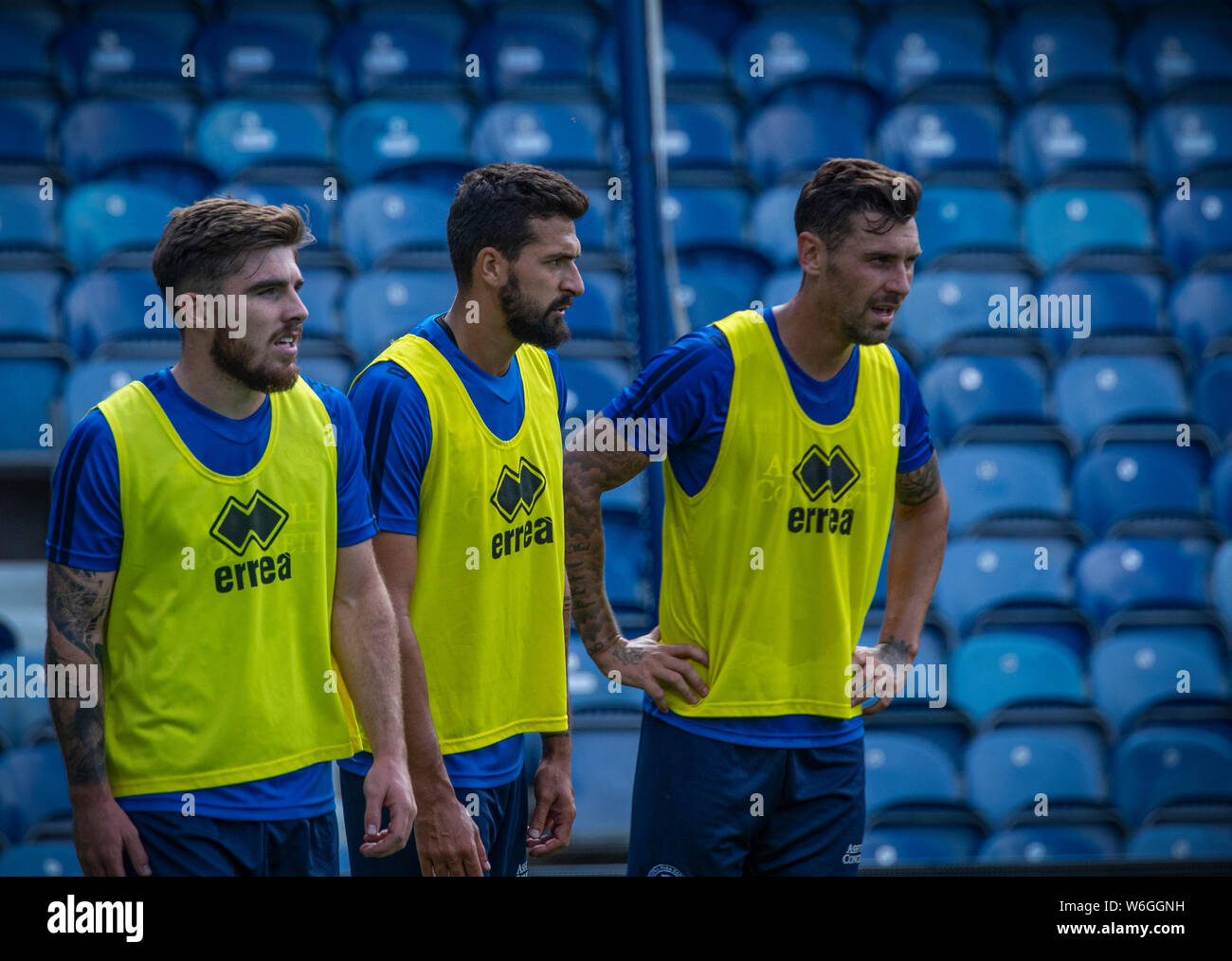 Ryan Manning Geoff Cameron et Yoann Barbet de QPR Banque D'Images