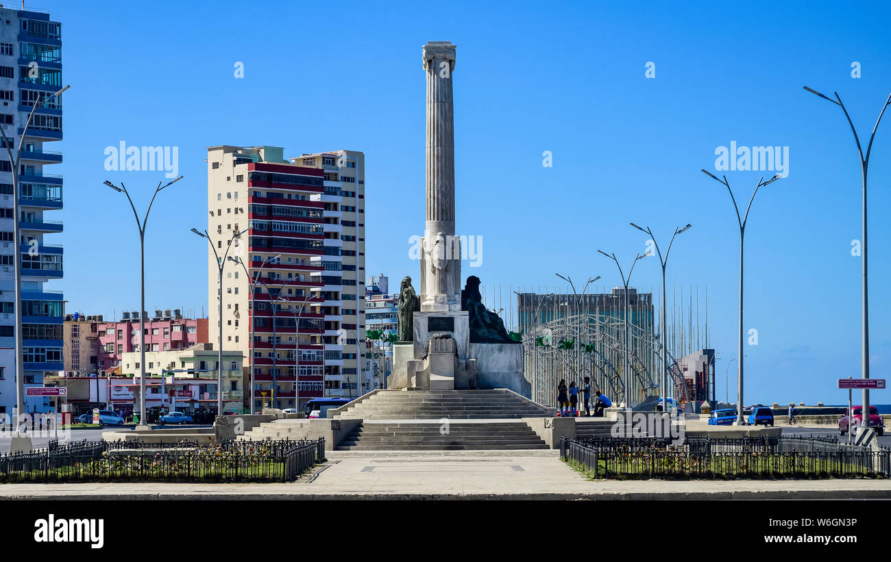 Monument aux victimes de l'USS Maine, à La Havane, Cuba Banque D'Images
