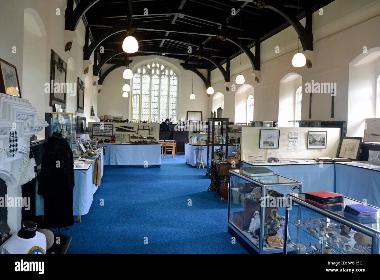 Vue de l'intérieur du Musée du Magdalen College à Wainfleet, Lincolnshire, Royaume-Uni Banque D'Images