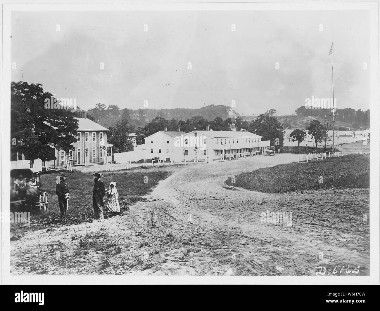 Giesboro (point), DC. Remount Depot station Hqtrs et écuries. Capacité 30 000 animaux. Banque D'Images