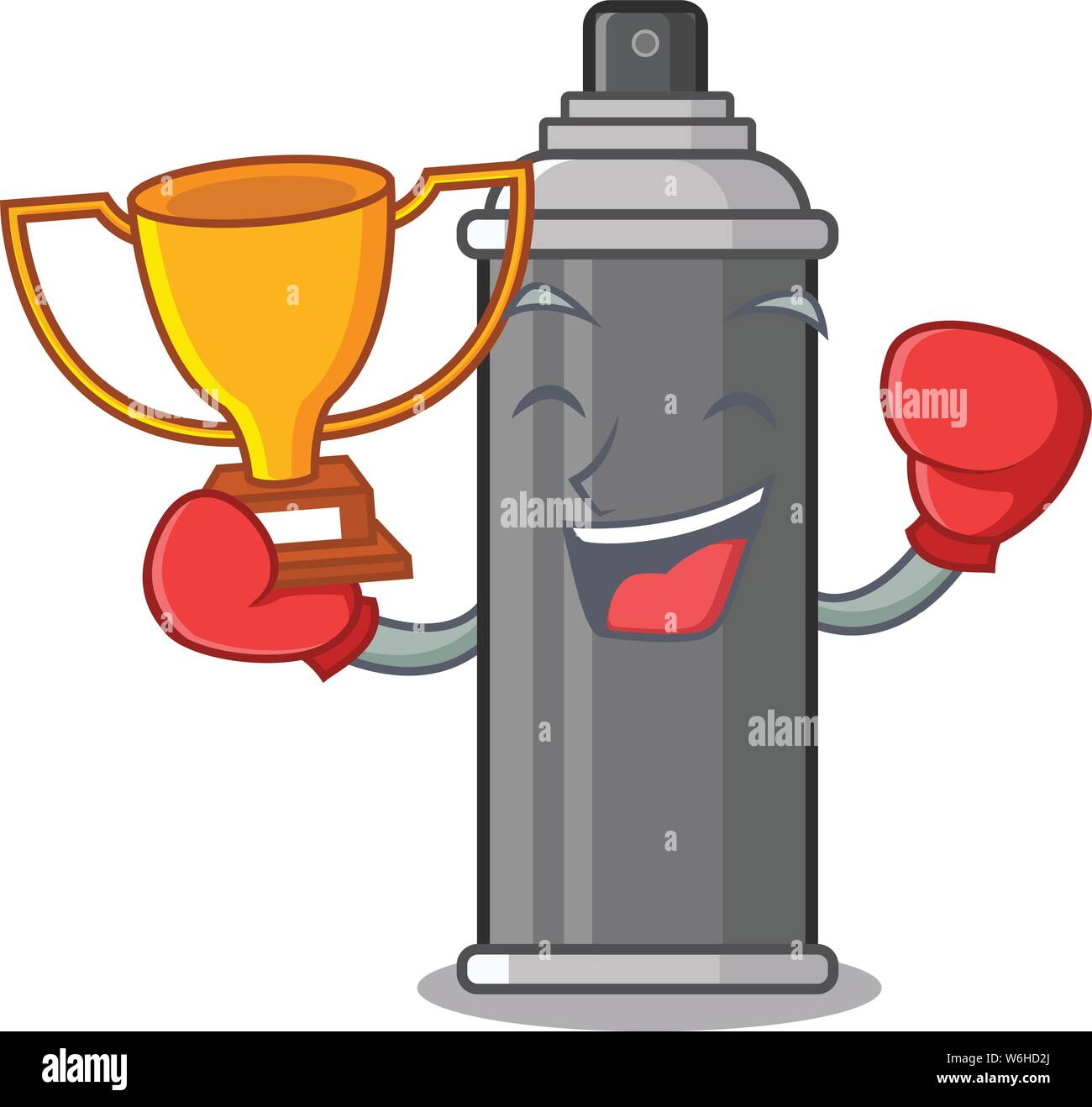 Gagnant de boxe laque dans un sac cartoon Illustration de Vecteur