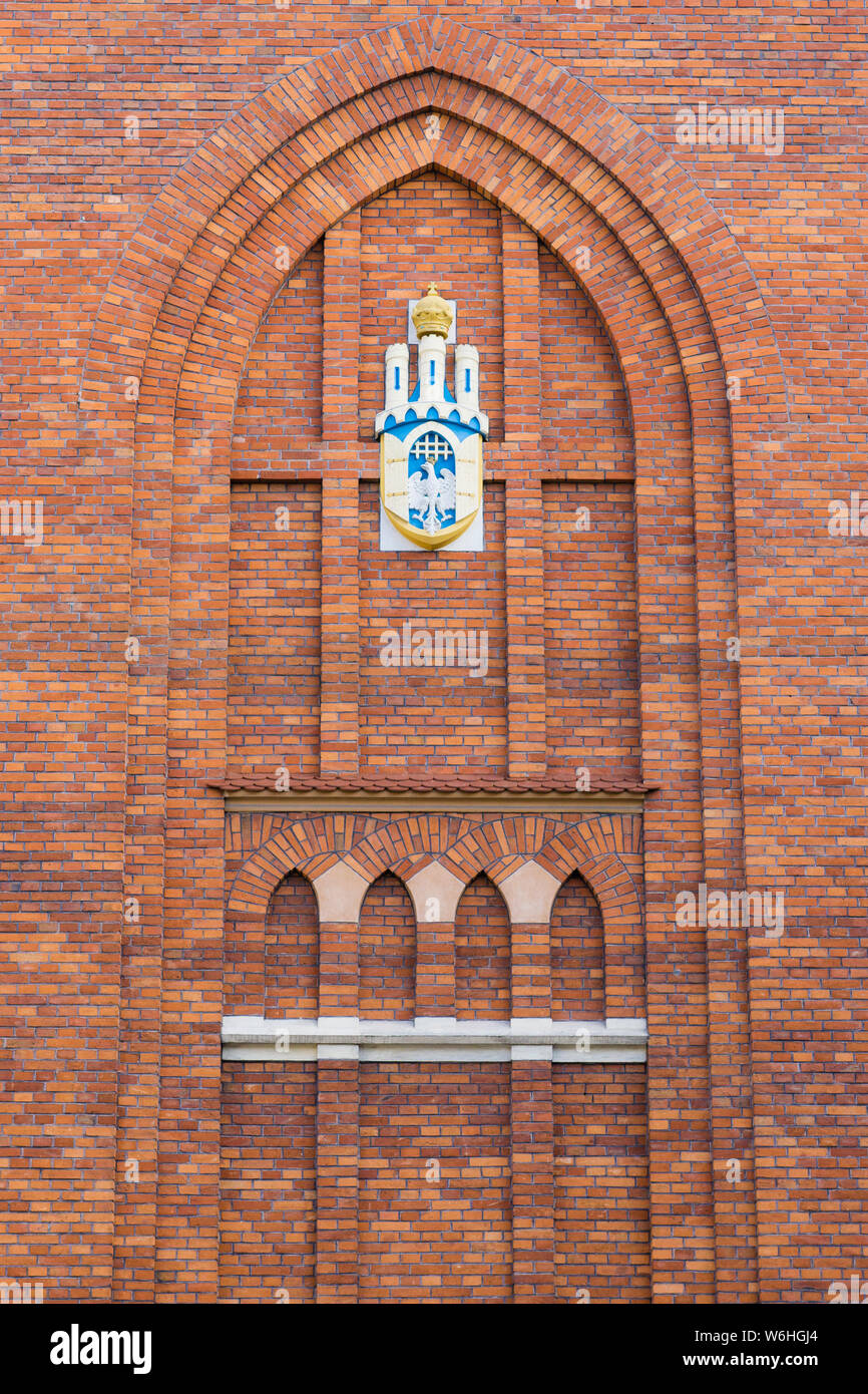 Façade historique à l'ancien quartier juif de Kazimierz, à Cracovie, Pologne Banque D'Images