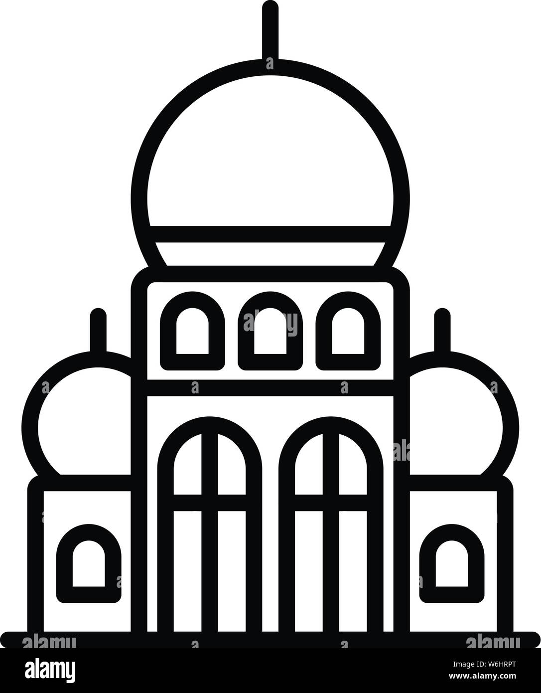 Palais turc, l'icône de style contour Illustration de Vecteur