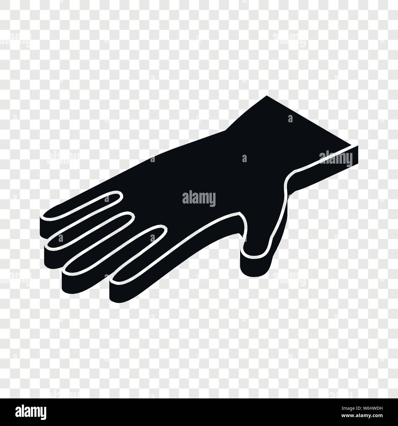 Gants de soudeur, icône de style noir simple Illustration de Vecteur