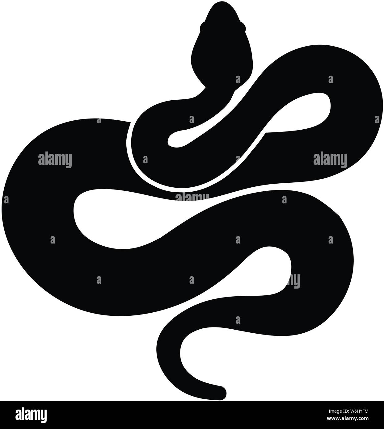 Serpent créative de conception de modèle silhouette vector illustration Illustration de Vecteur
