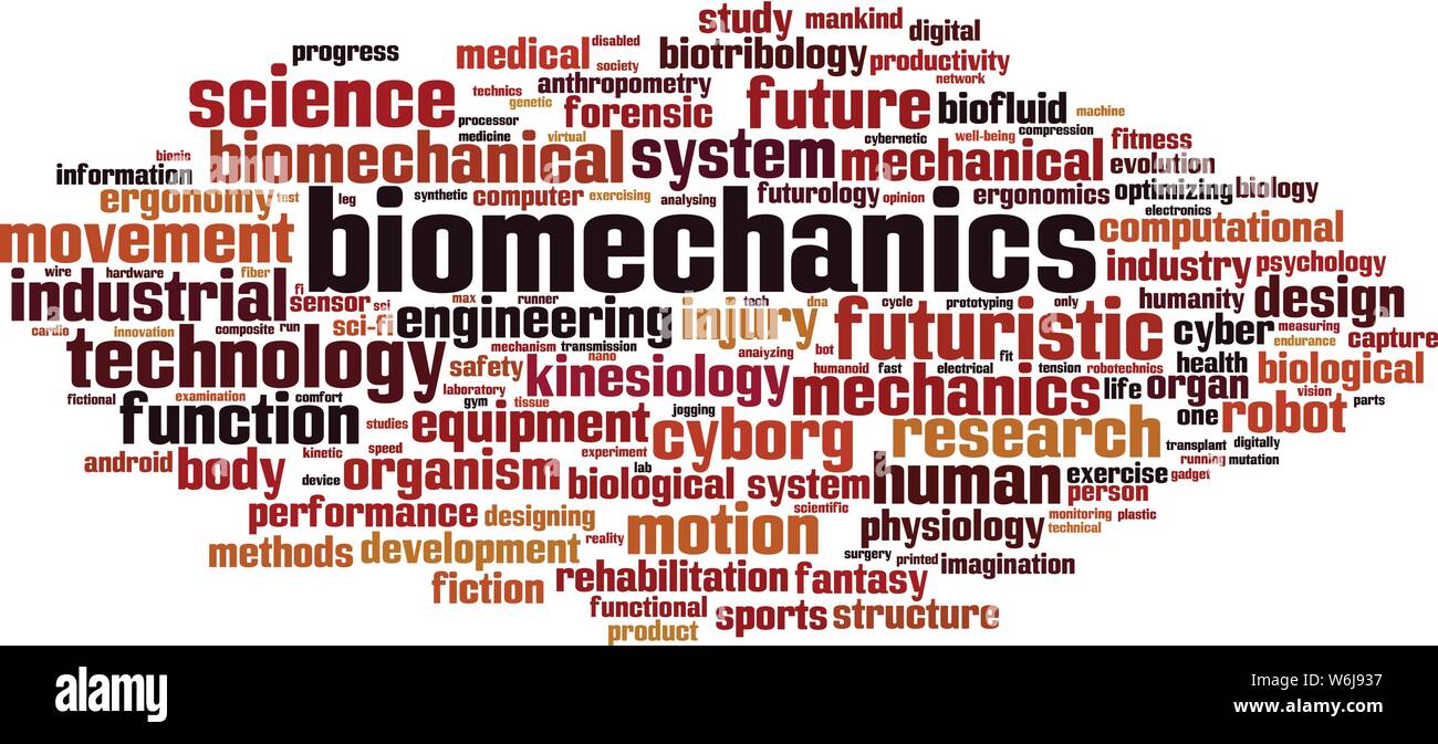 Mot de biomécanique concept cloud. Collage fait de mots sur la biomécanique. Vector illustration Illustration de Vecteur