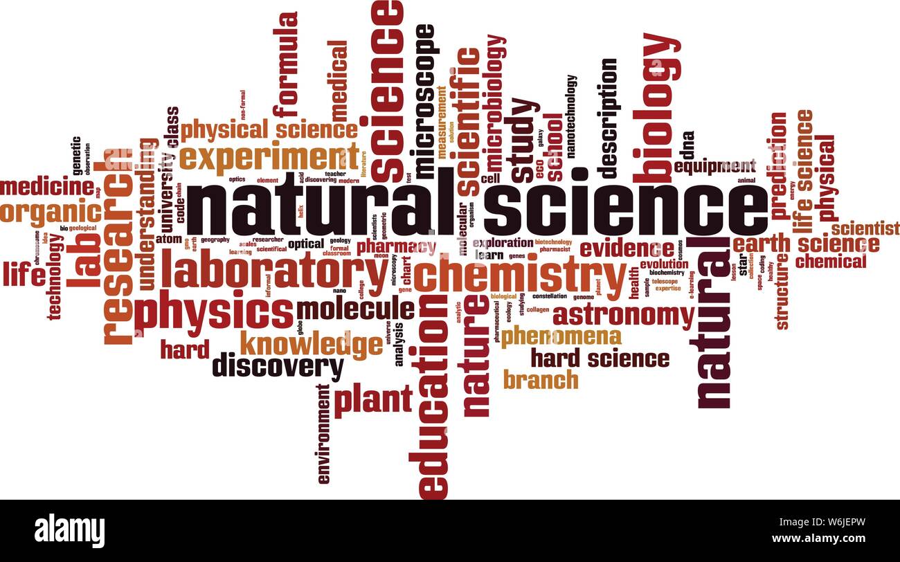 Sciences naturelles mot concept cloud. Collage de mots à propos de la science naturelle. Vector illustration Illustration de Vecteur