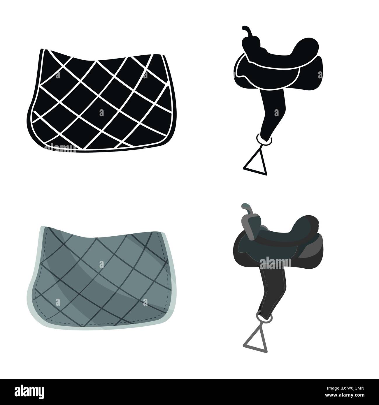 Vector illustration de matériel équitation logo. Ensemble d'équipements et de concurrence pour l'icône vecteur stock. Illustration de Vecteur