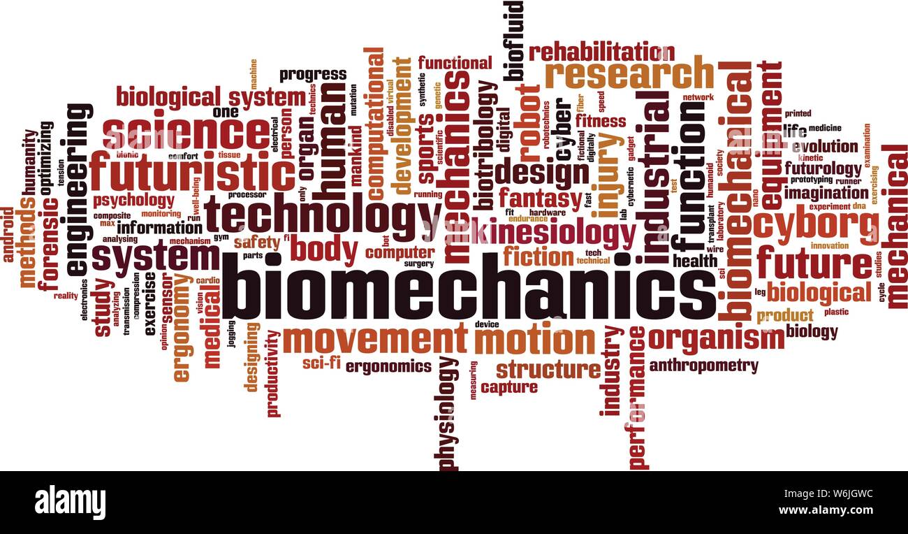 Mot de biomécanique concept cloud. Collage fait de mots sur la biomécanique. Vector illustration Illustration de Vecteur