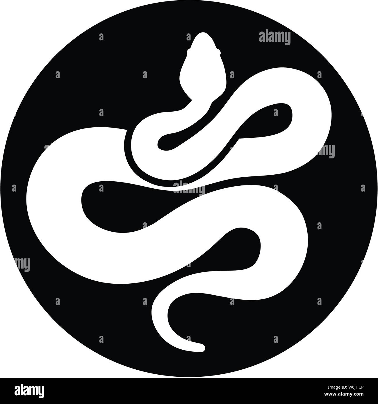 Serpent créative de conception de modèle silhouette vector illustration Illustration de Vecteur