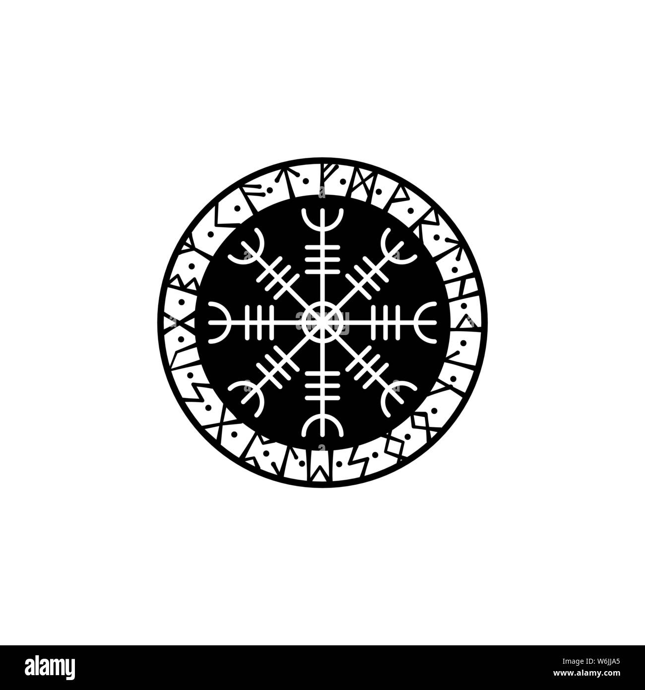 Grunge runique scandinave ancien symbole lettres isolé sur fond blanc Illustration de Vecteur