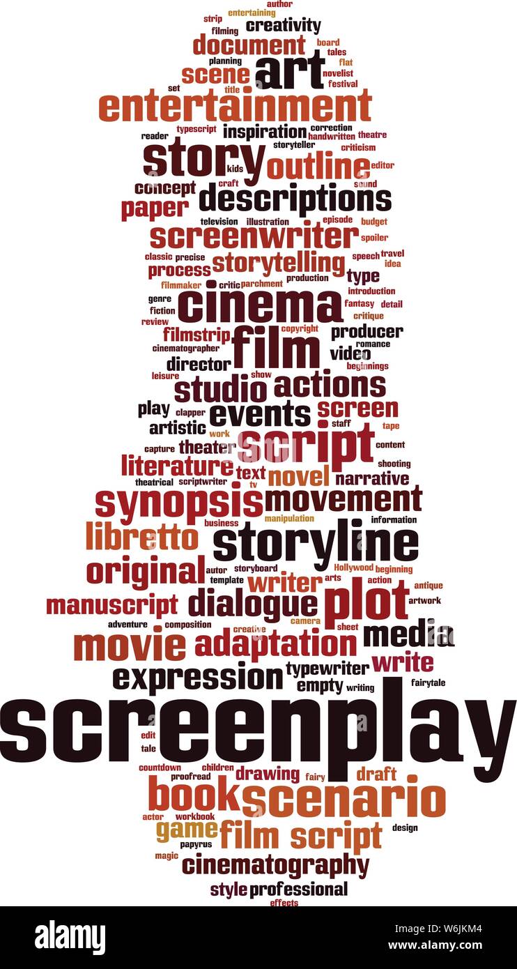 Scénario mot concept cloud. Collage de mots au sujet de scénario. Vector illustration Illustration de Vecteur