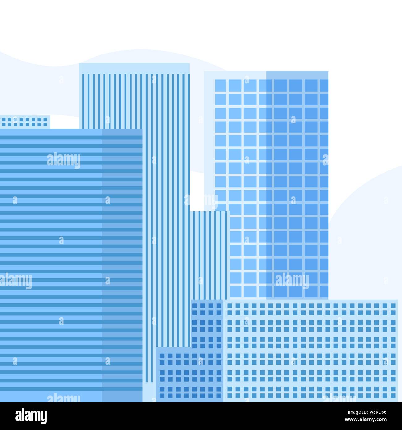 La conception du bâtiment bleu Mordern vector illustration.Tour avec le fond de ciel Illustration de Vecteur