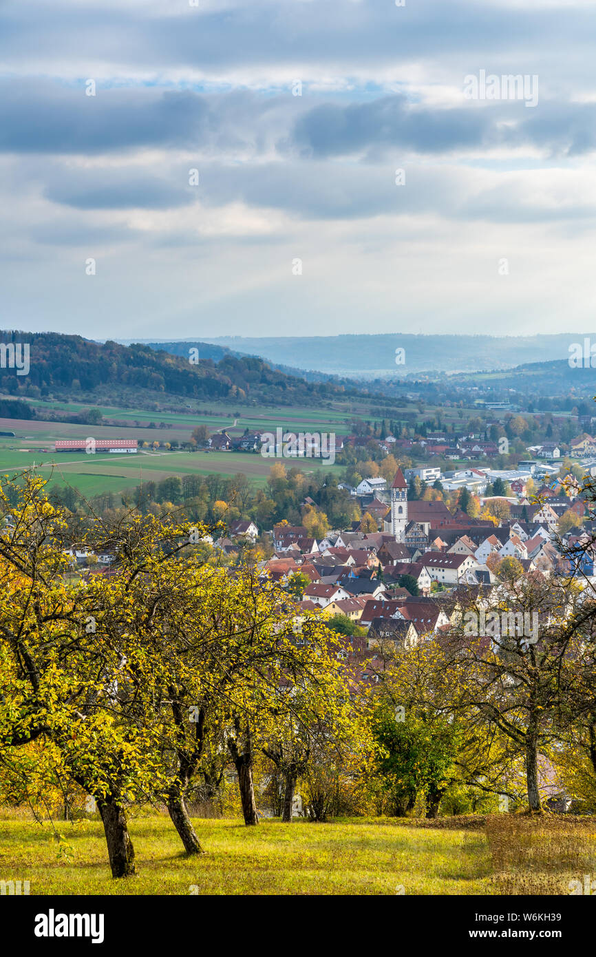 L'Allemagne, de belles maisons de rêve de village rudersberg Banque D'Images