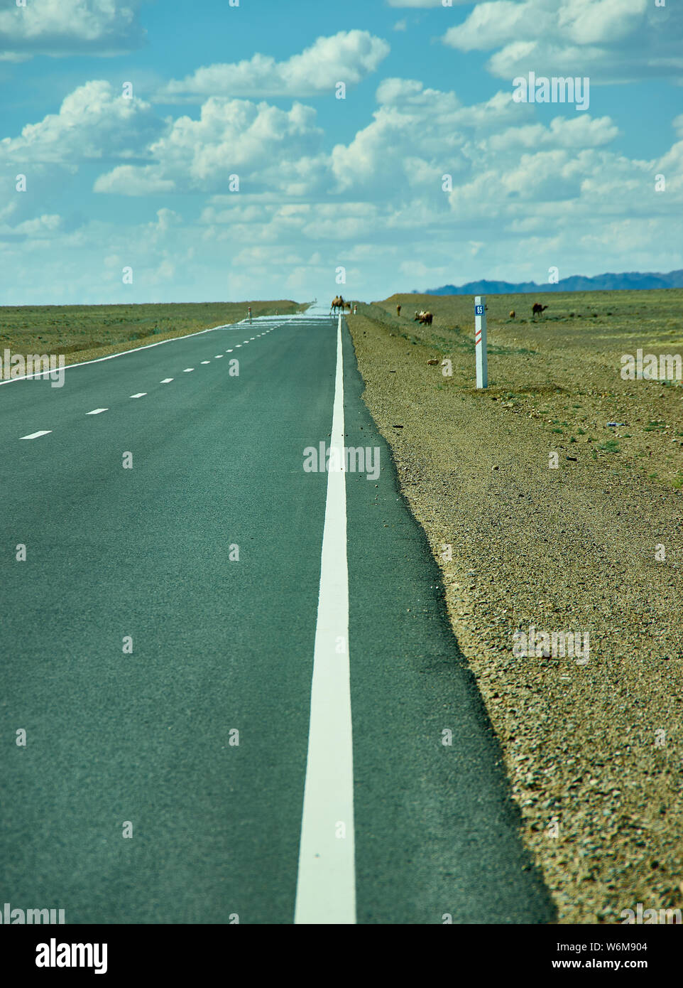 En route désert de Gobi. Huysiyn govi, Mongolie Banque D'Images