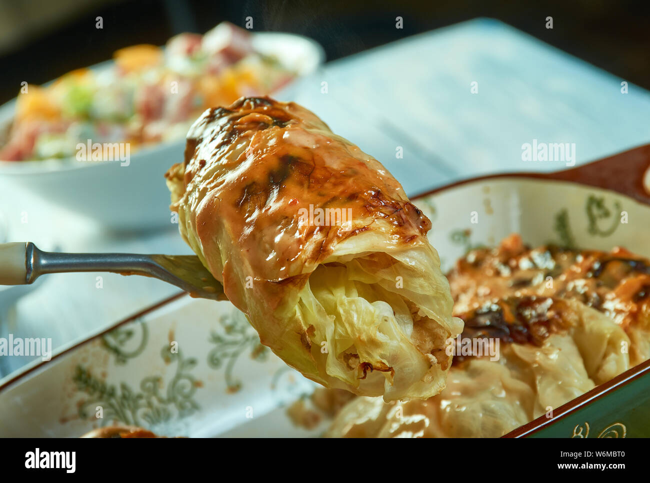 Enchiladas au poulet rouleaux de chou , Mexican Food Banque D'Images