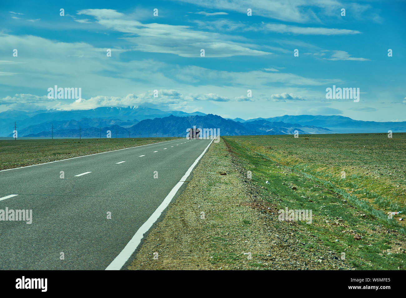 En route désert de Gobi. Huysiyn govi, Mongolie Banque D'Images