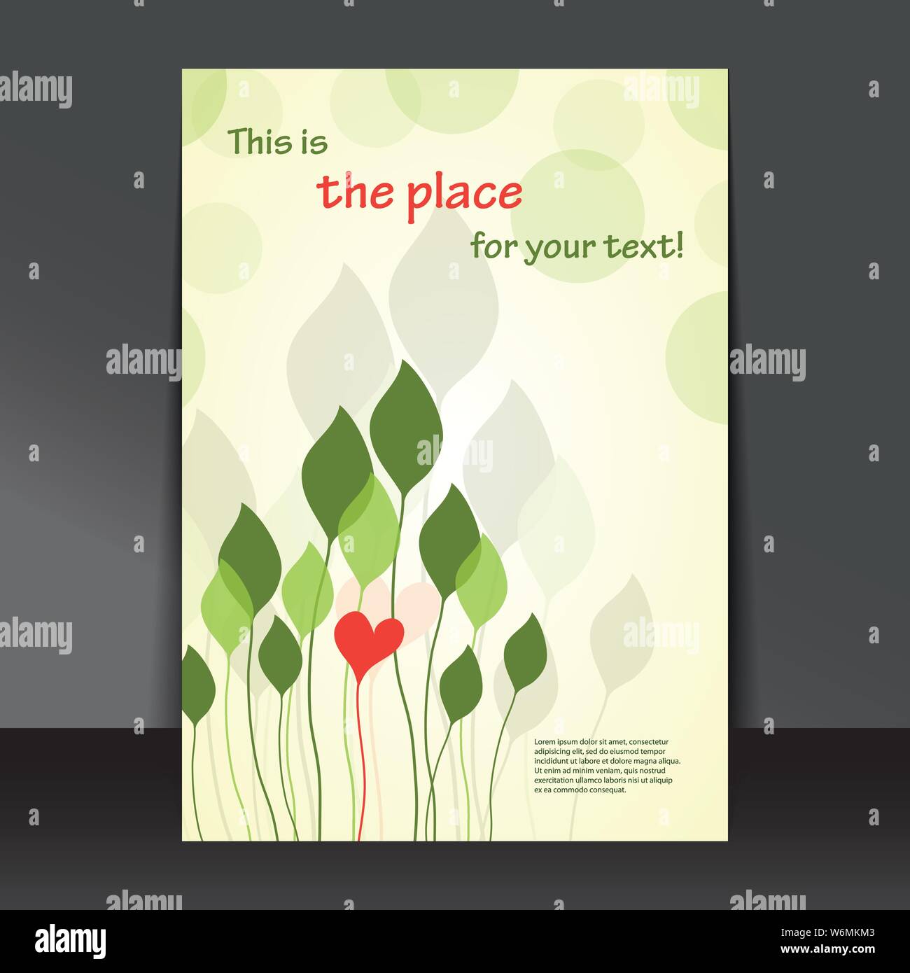 Abstract Colorful Flyer ou Couverture de livre Design avec Eco ou thème naturel - Illustration EPS modifiables librement en format vectoriel10 Illustration de Vecteur