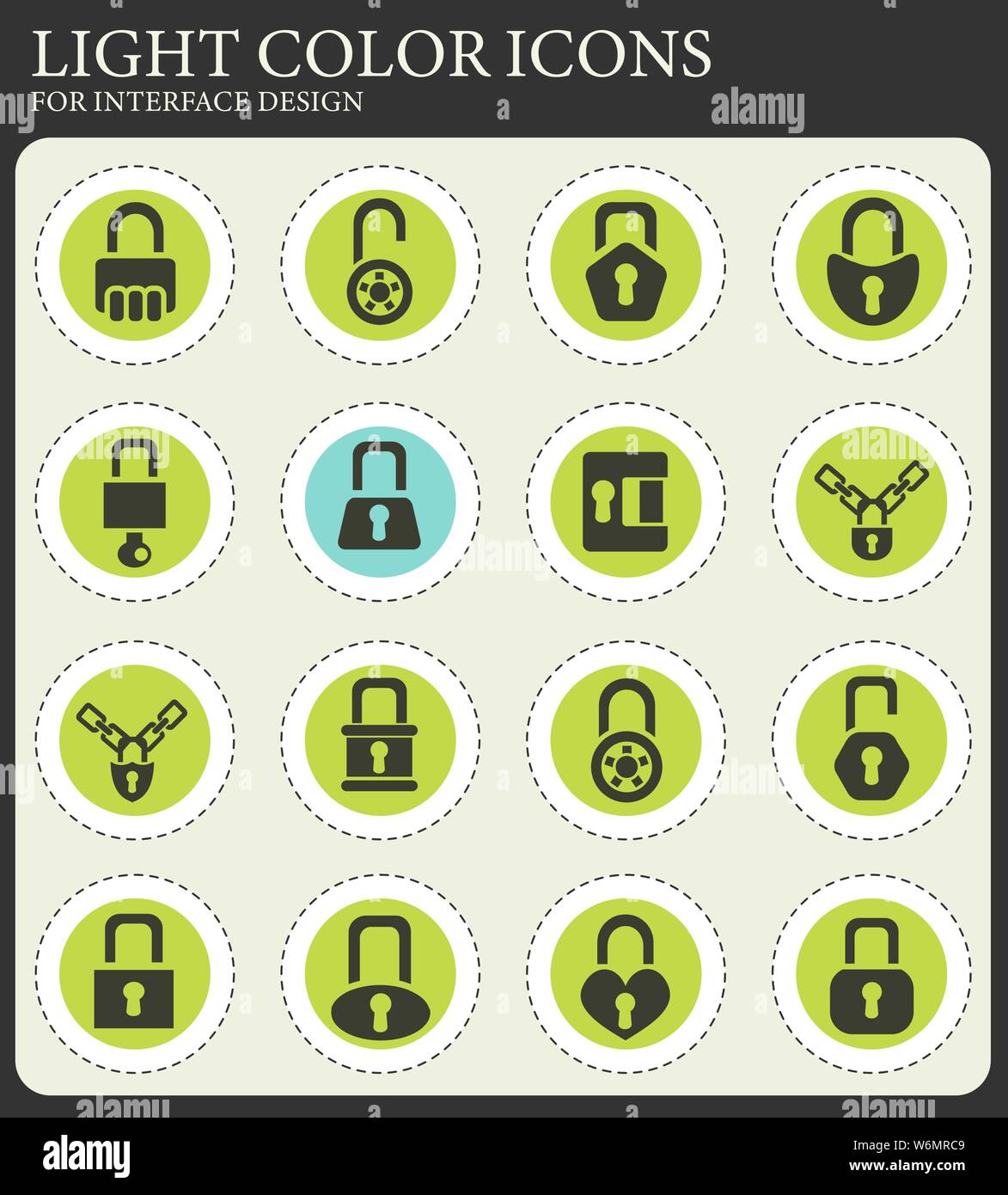 Lock web icônes pour la conception d'interface utilisateur Illustration de Vecteur