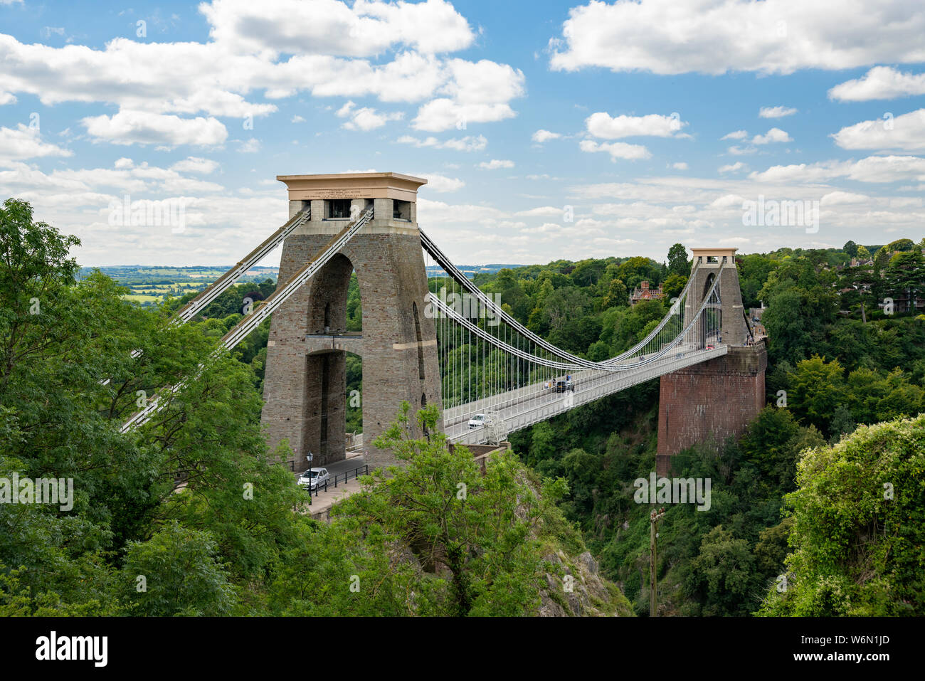 Clifton Suspension Bridge enjambant la rivière Avon, Bristol, Royaume-Uni Banque D'Images