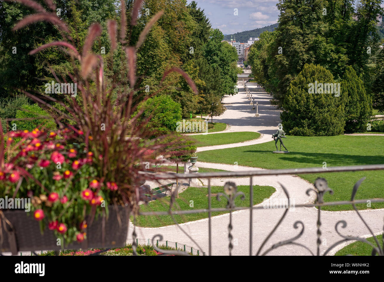 Promenade dans le parc Tivoli jakopic Banque D'Images