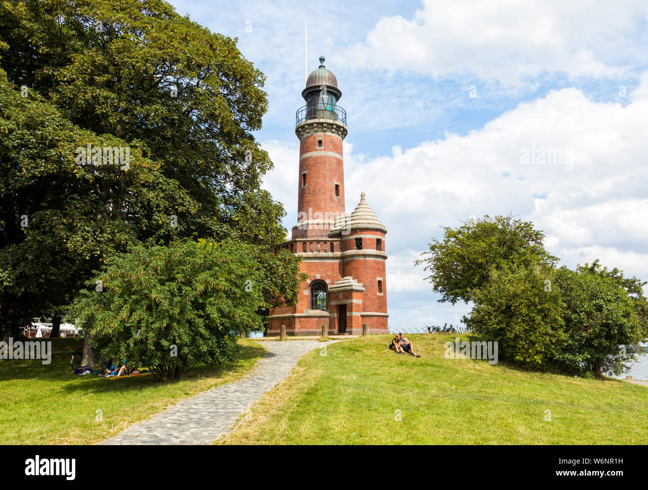 Phare historique de Kiel-Holtenau, Allemagne Banque D'Images