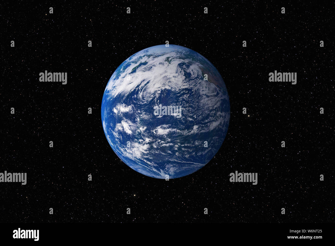 La planète Terre contre l'arrière-plan sombre ciel étoilé, les éléments de cette image fournie par la NASA Banque D'Images