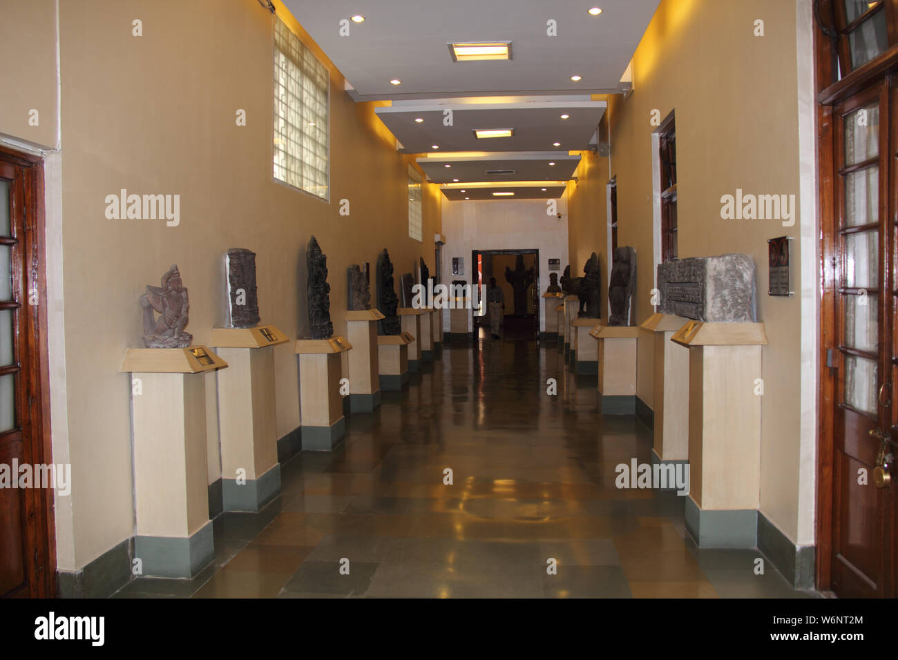 Intérieurs d'un musée d'art, Musée national, Janpath, New Delhi, Inde Banque D'Images