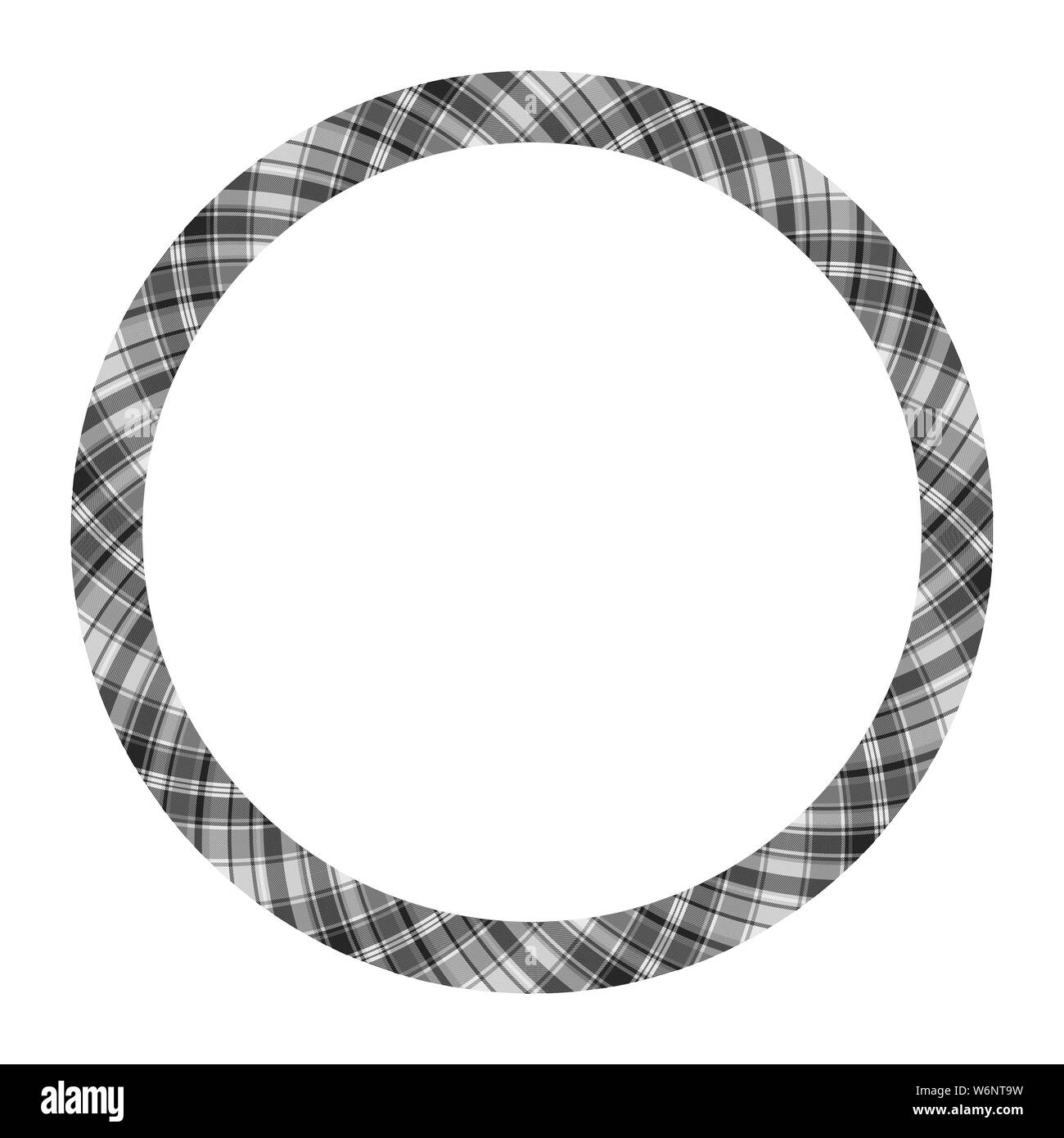 Circle Bordures et cadres vecteur. La frontière géométrique ronde motif vintage design. Tissu à carreaux tartan écossais de texture. Modèle de carte cadeau, c Illustration de Vecteur