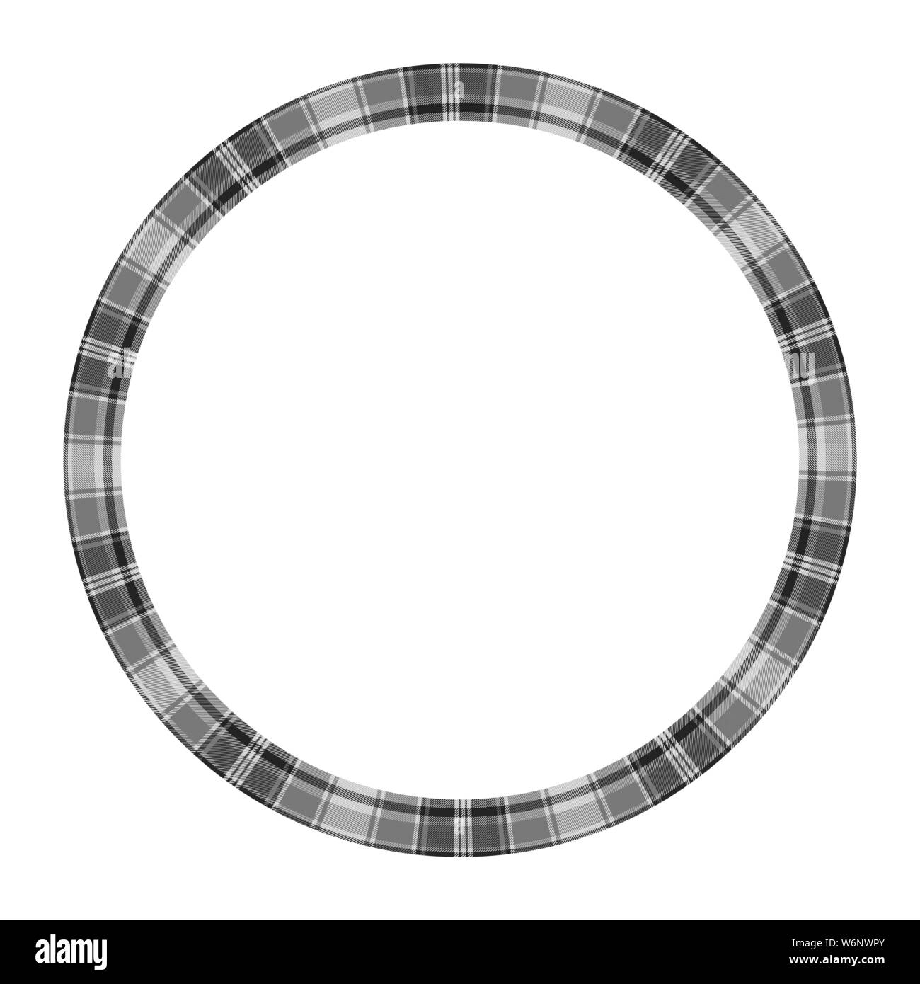 Cadre rond vector vintage pattern design modèle. Frontière cercle conçoit tissu à carreaux de texture. Scottish Tartan pour arrière-plan l'art du collage, gif, carte Illustration de Vecteur