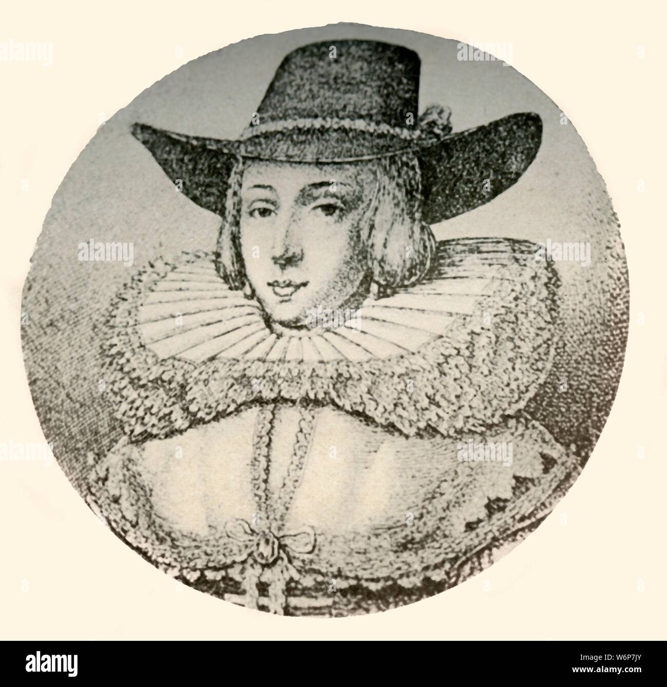 Le portrait d'une dame hollandaise, montrant chapeau à large bord et ruff',  milieu du 17ème siècle, (1937). À partir de 
