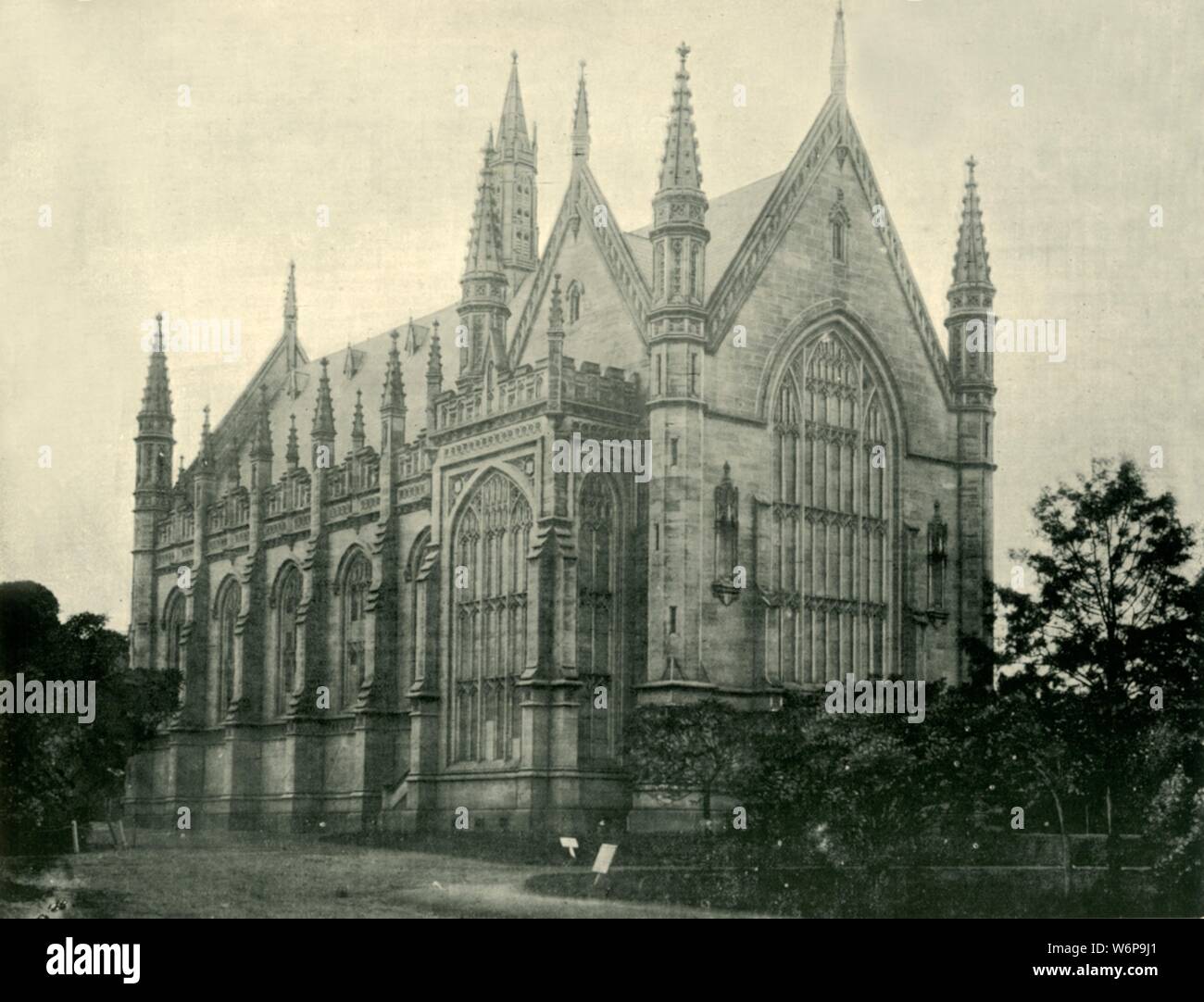 'Wilson Hall, Université de Melbourne', 1901. Universités publiques de recherche fondé en 1853 avec l'argent donné par Sir Samuel Wilson. À partir de "l'Australie fédérée". [La société Werner, Londres, 1901] Banque D'Images