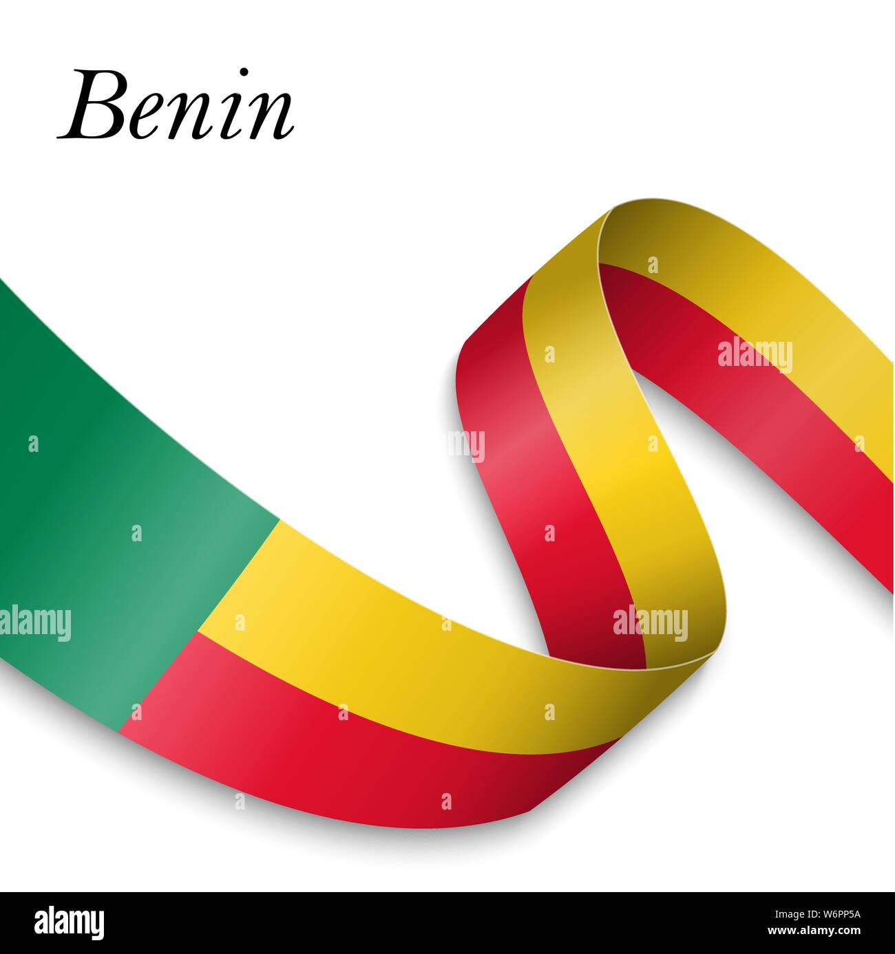 Forme un ruban ou une bannière avec un drapeau du Bénin. Modèle pour la conception de l'affiche de la fête de l'indépendance Illustration de Vecteur Forme un ruban ou une bannière avec un drapeau du Bénin. Modèle pour la conception de l'affiche de la fête de l'indépendance Illustration de Vecteur