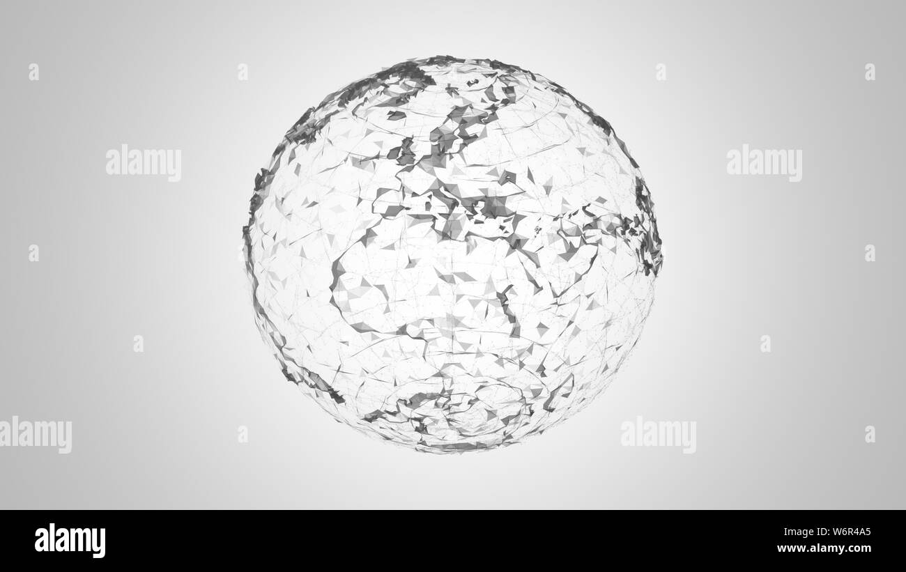 Résumé réseau globe 3D illustration Banque D'Images