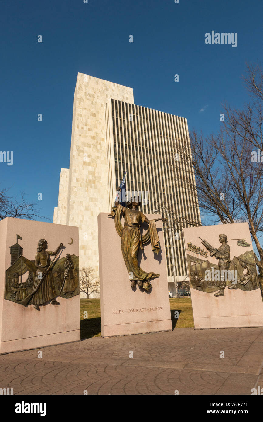 Monument Commémoratif Des Anciens Combattants De L'État De New York À Albany, New York Banque D'Images