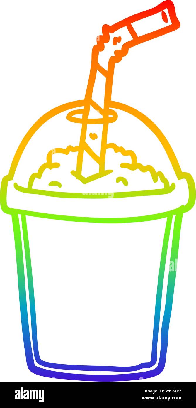 La ligne de gradient dimensions d'un smoothie glacé Illustration de Vecteur